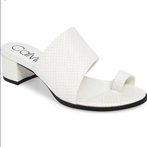 NWOT Calvin Klein Dionne Slide Sandal White Sz 7.5